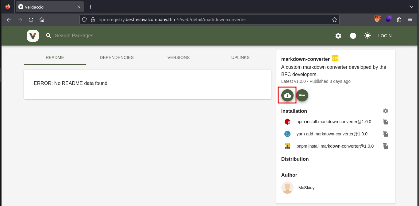 Web Npmregistry Markdown Converter