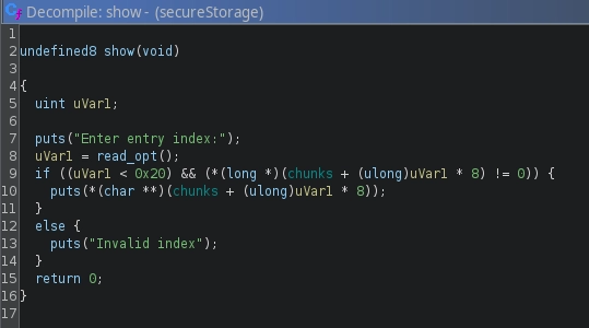 Ghidra Securestorage Show