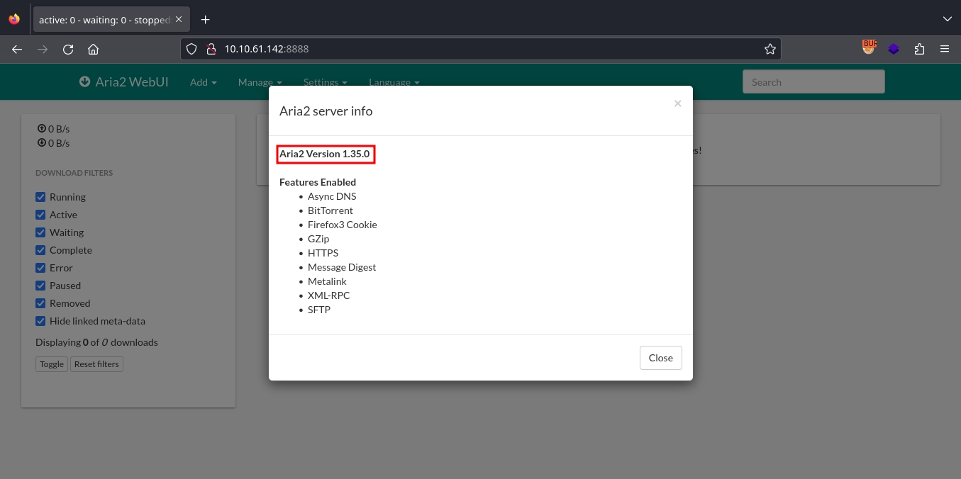 Web 8888 Server Info