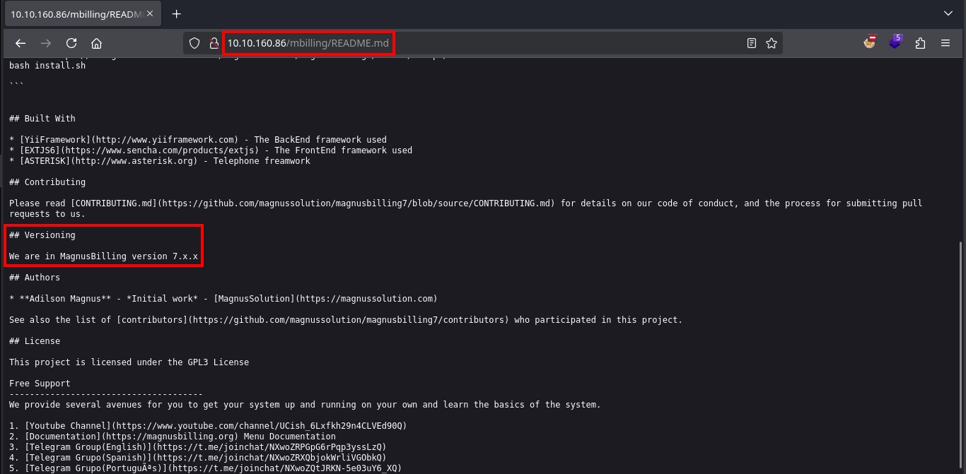 Web 80 Mbilling Readme