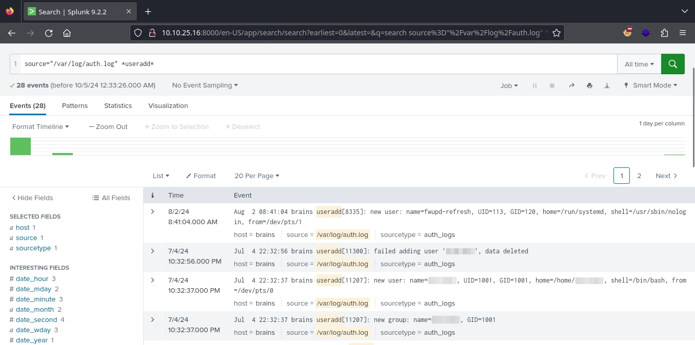 Splunk Useradd