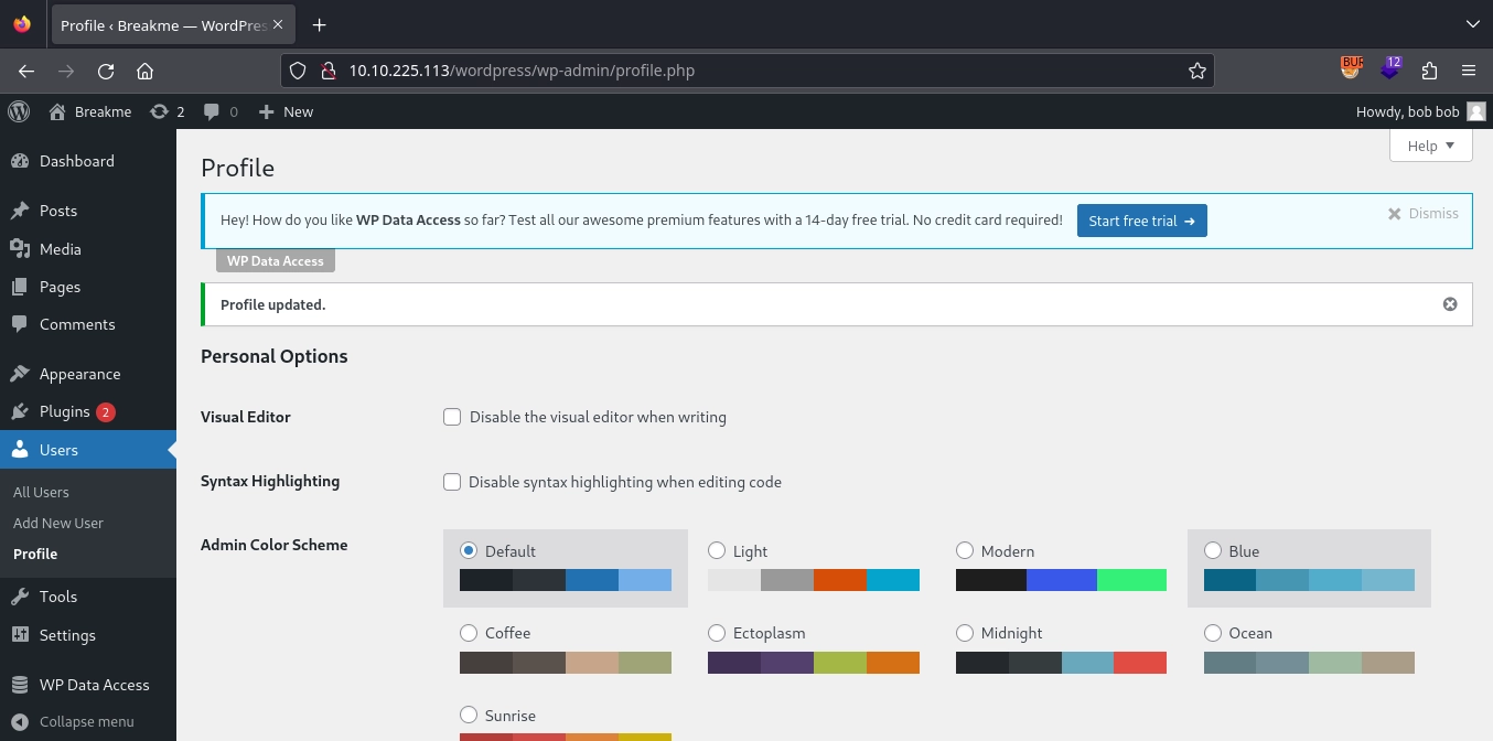 Web 80 Wordpress Admin Access