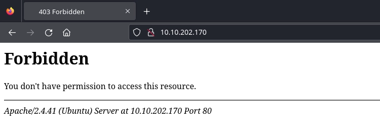 Web Server Port 80 Forbidden