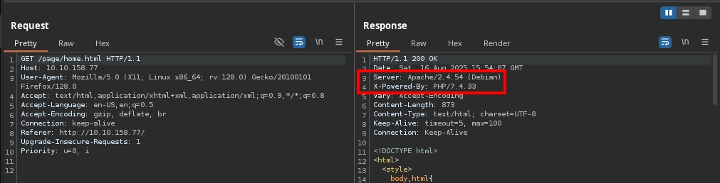Web 80 Page Home Burp