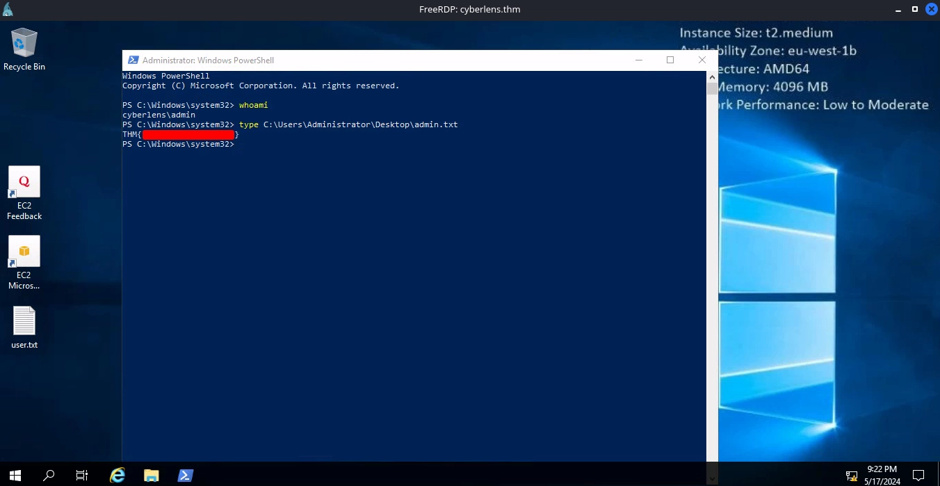 RDP Root Flag