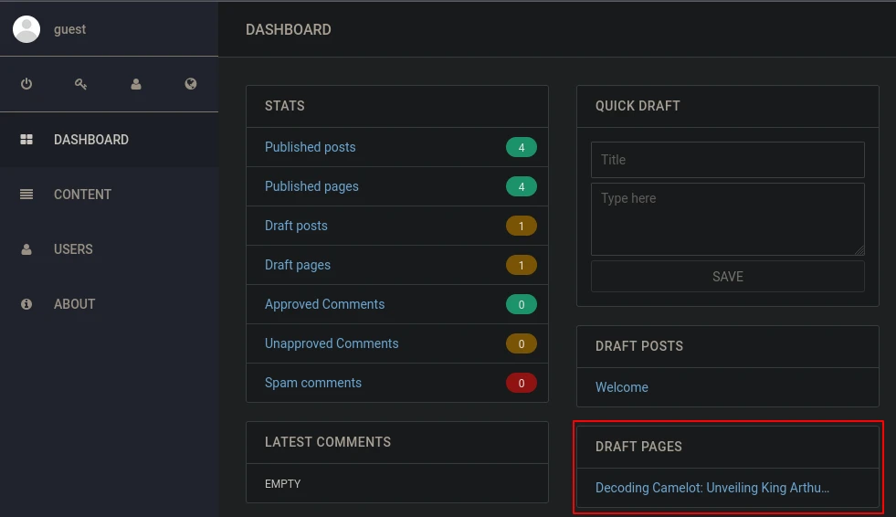 BlogEngine.NET Draft Page