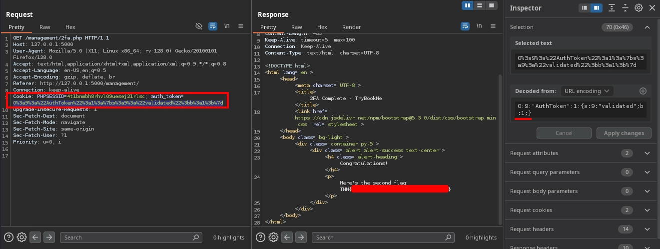 Web 80 Management Flag Burp