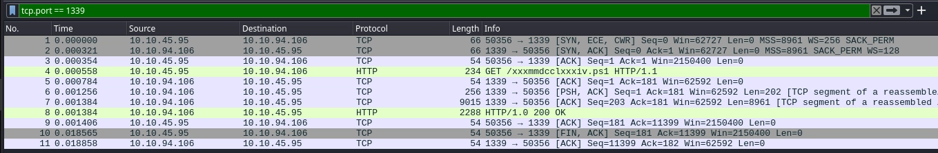 Wireshark Port 1339