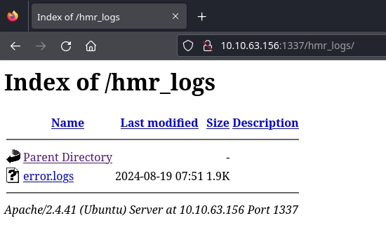 Web 1337 HMR Logs