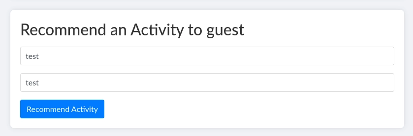 Web 4000 Recommend Activity