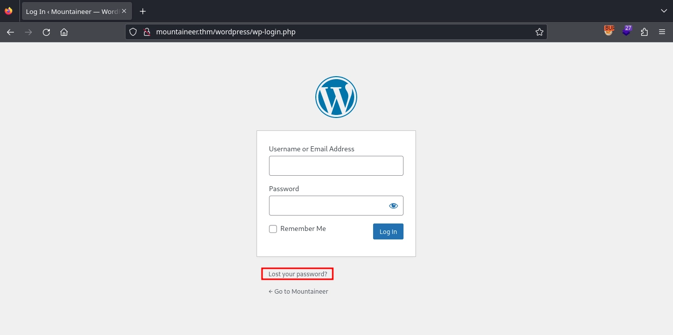 Web 80 Wordpress Lost Password