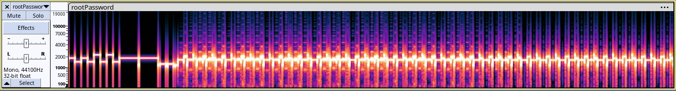 Root Password Spectrogram