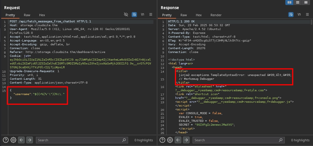 Web 80 Storage Fetch Messages Ssti