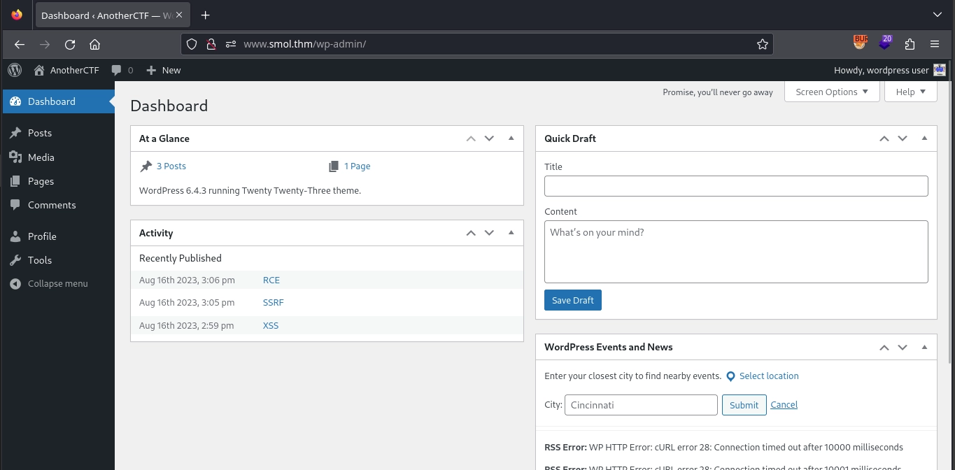 Web 80 Wordpress Dashboard