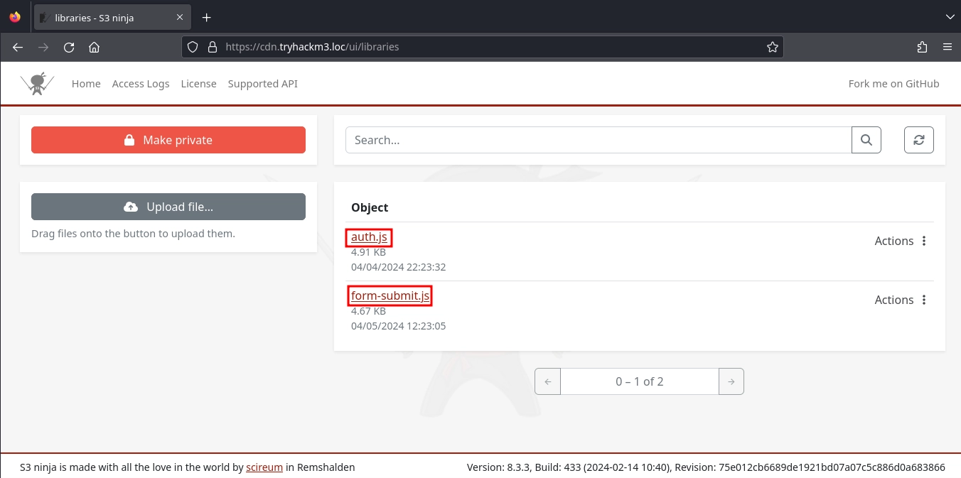 Web Server Port 443 S3 Ninja Libraries