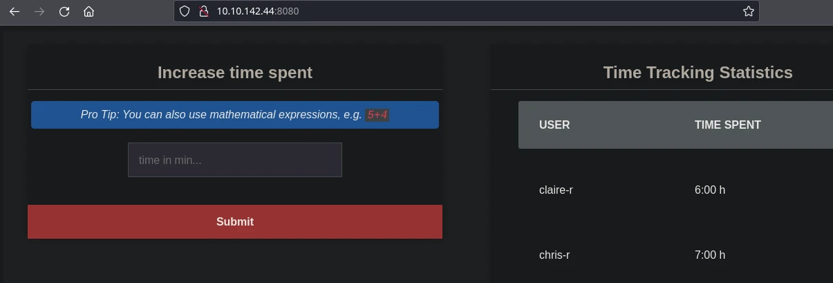 Port 8080 Dashboard