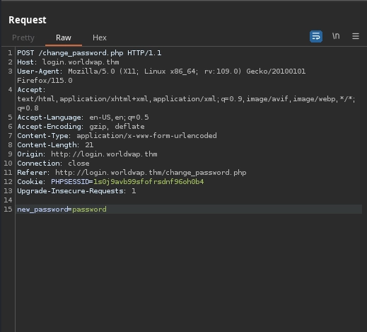 Web Server Login Worldwap Change Password Request