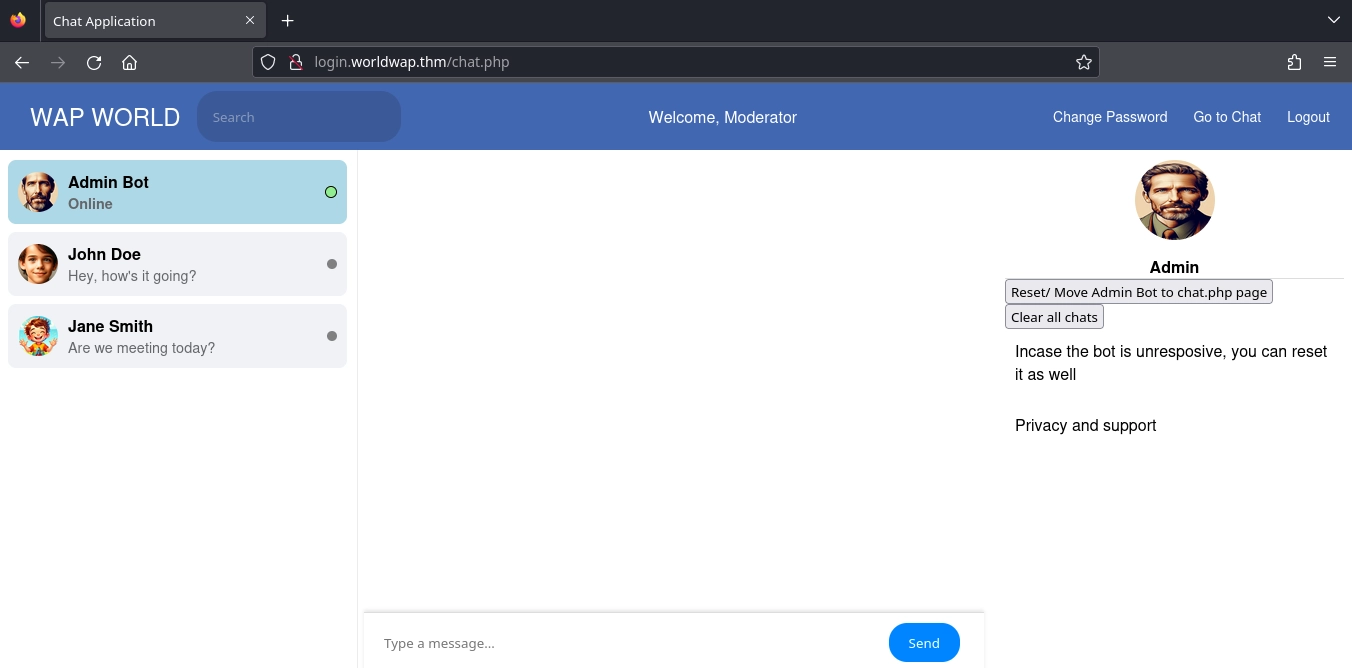 Web Server Login Worldwap Chat