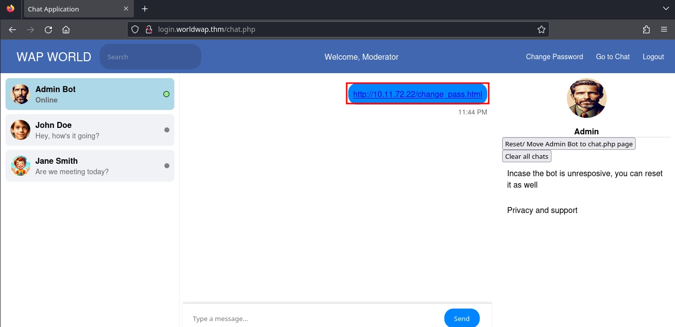 Web Server Login Worldwap Chat CSRF Payload