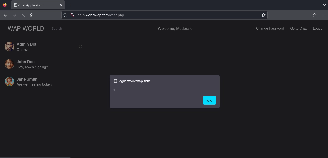 Web Server Login Worldwap Chat XSS