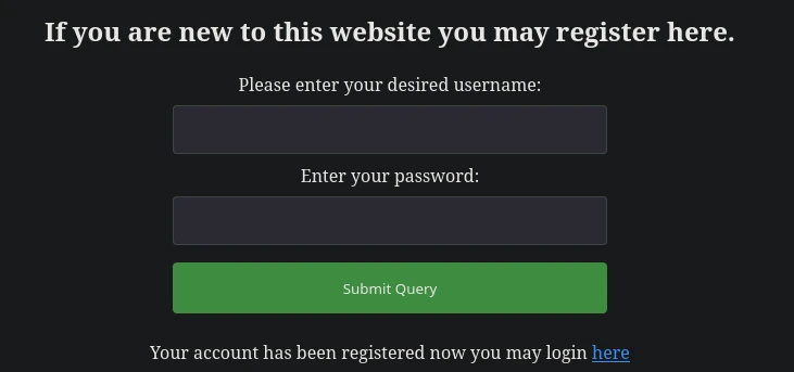 Registering an account